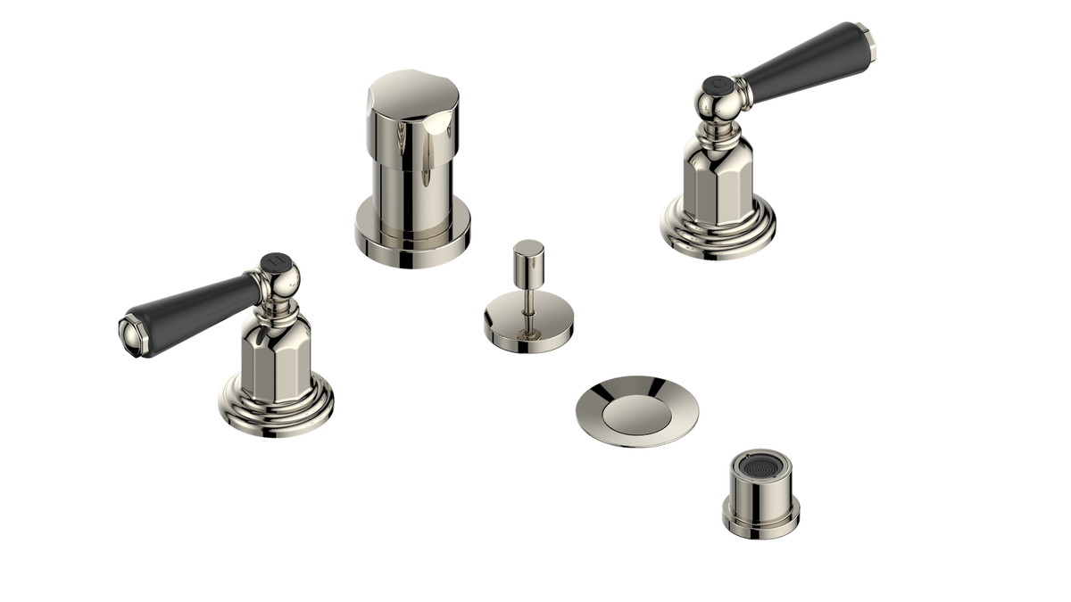 Vogt Carinthia Bidet - Lever Handle (C1) / Polished Nickel/Matte Black