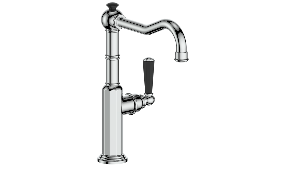 Vogt Carinthia Kitchen/ Bar/ Prep Faucet - Octagonal Handle (C2) / Chrome/Matte Black