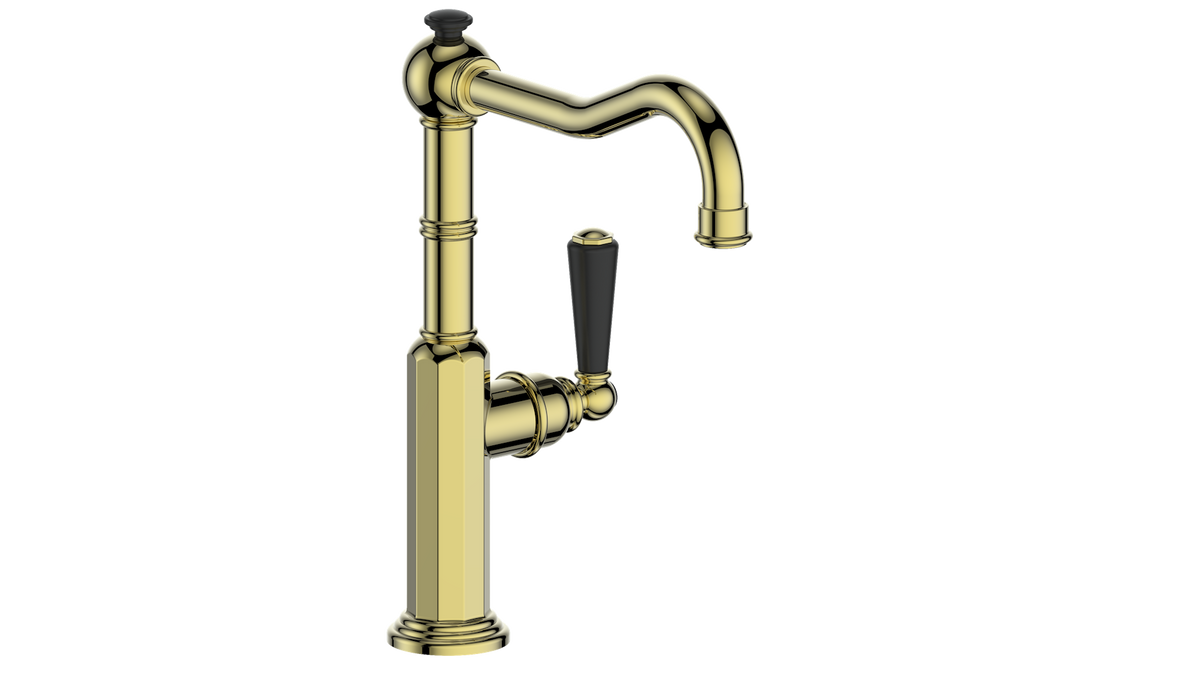 Vogt Carinthia Kitchen/ Bar/ Prep Faucet - Lever Handle (C1) / Brushed Gold/Matte Black