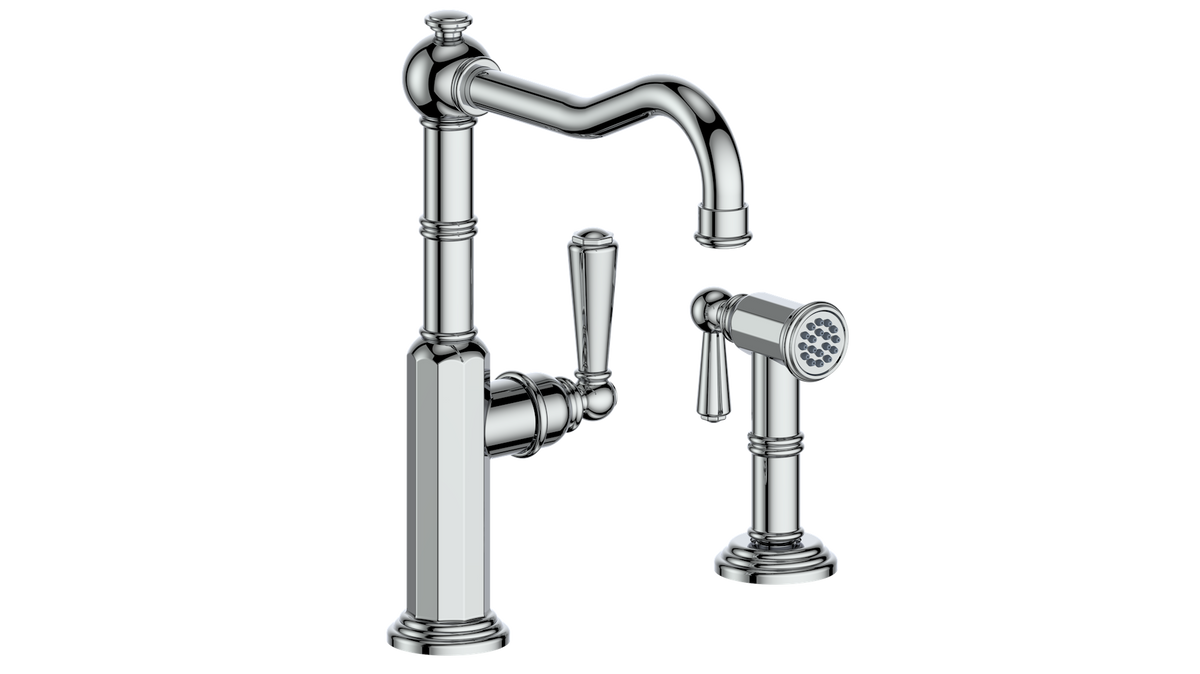 Vogt Carinthia Kitchen Faucet with Side Spray - Lever Handle (C1) / Chrome