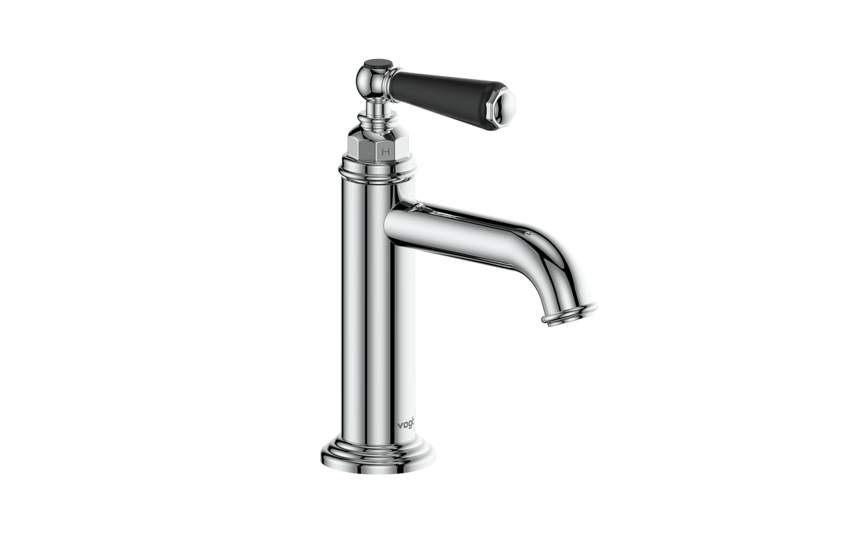 Vogt Carinthia Lavatory Faucet with Pop-up Drain - Lever Handle (C1) / Chrome/Matte Black