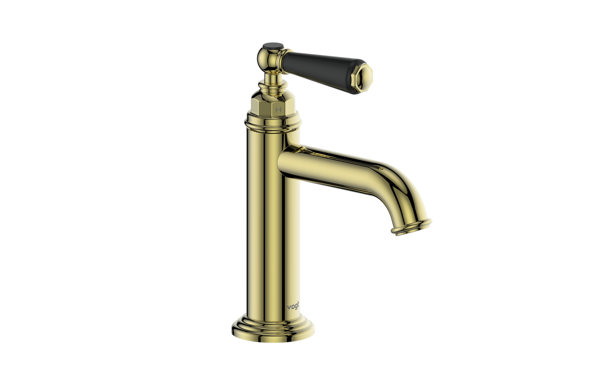 Vogt Carinthia Lavatory Faucet with Pop-up Drain - Lever Handle (C1) / Brushed Gold/Matte Black