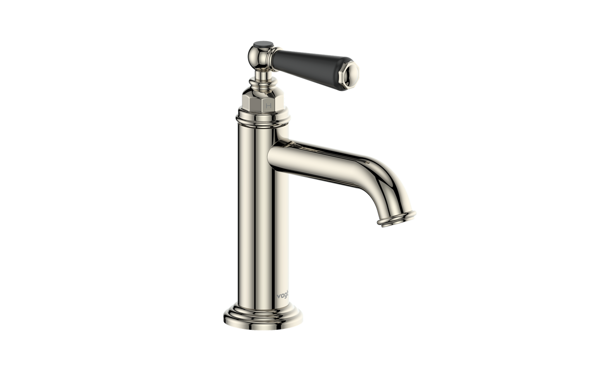 Vogt Carinthia Lavatory Faucet with Pop-up Drain - Lever Handle (C1) / Polished Nickel/Matte Black