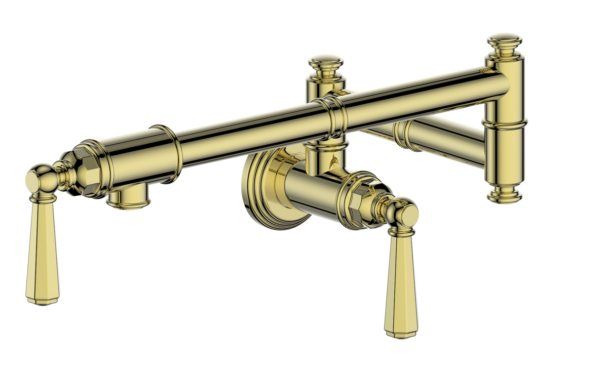 Vogt Carinthia Pot Filler - Octagonal Handle (C2) / Brushed Gold