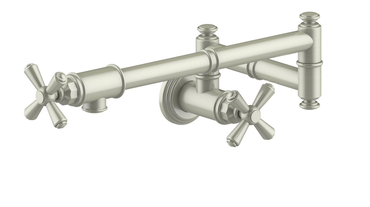 Vogt Carinthia Pot Filler - Cross Handle (C3) / Brushed Nickel
