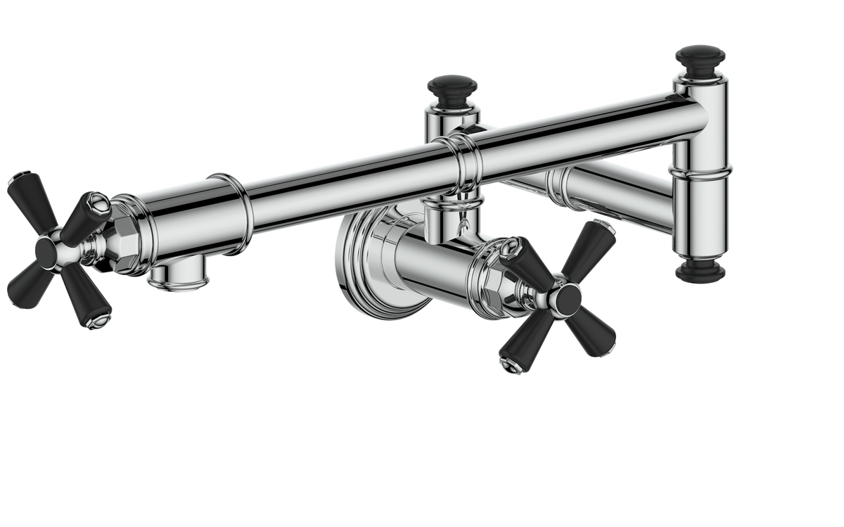 Vogt Carinthia Pot Filler - Cross Handle (C3) / Chrome/Matte Black