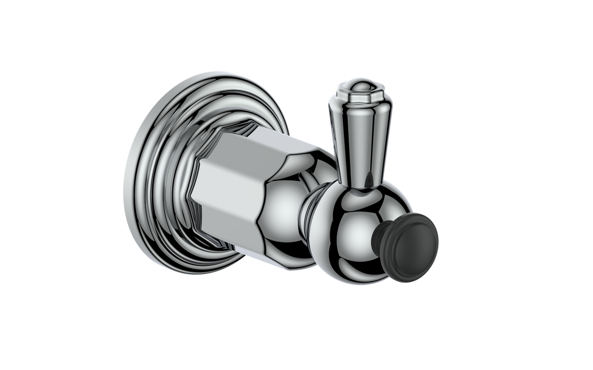 Vogt Carinthia Robe Hook - Chrome/Matte Black