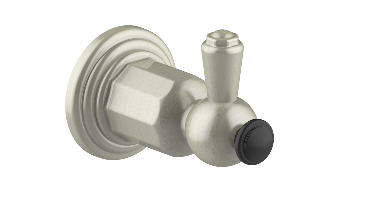Vogt Carinthia Robe Hook - Brushed Nickel/Matte Black