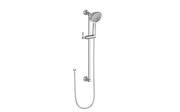 Vogt Carinthia Sliding Shower Bar with Hand Shower - Chrome