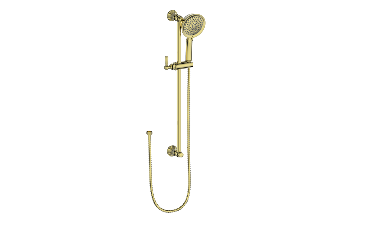 Vogt Carinthia Sliding Shower Bar with Hand Shower - Brushed Gold