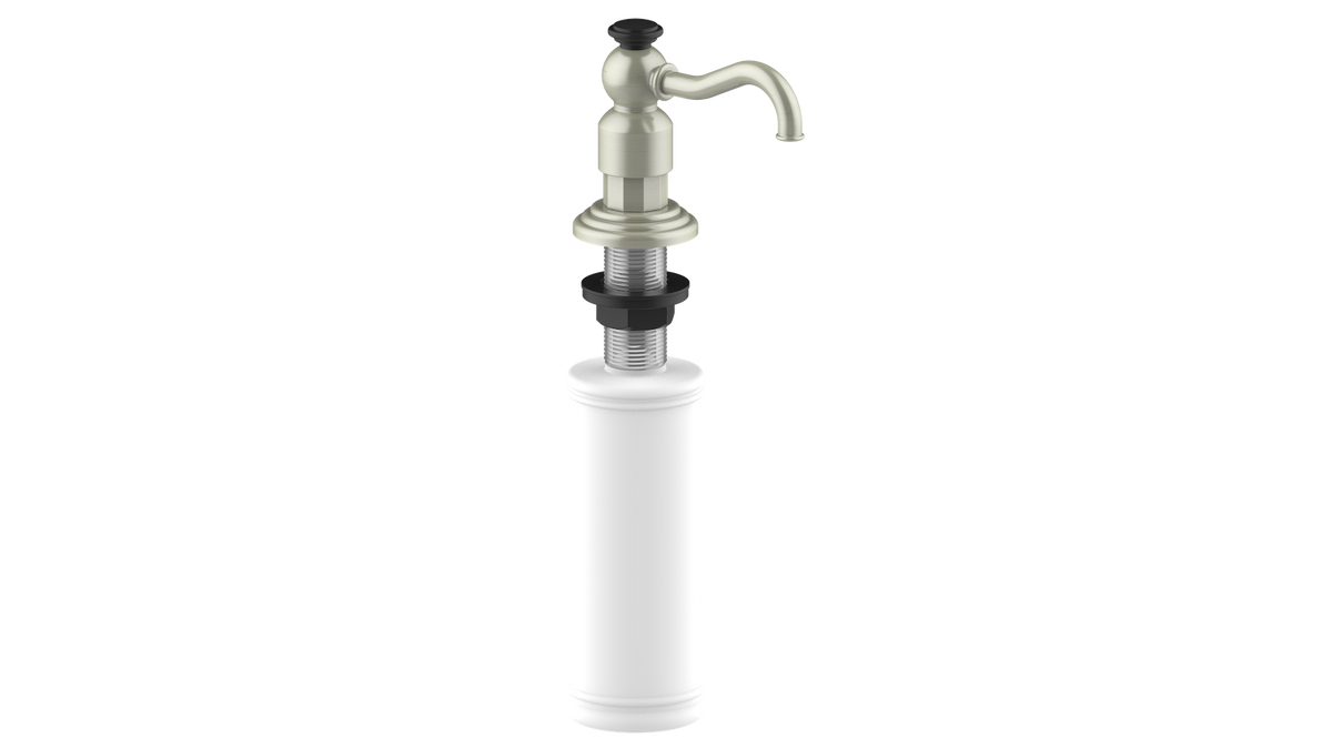 Vogt Carinthia Soap Dispenser - Brushed Nickel/Matte Black