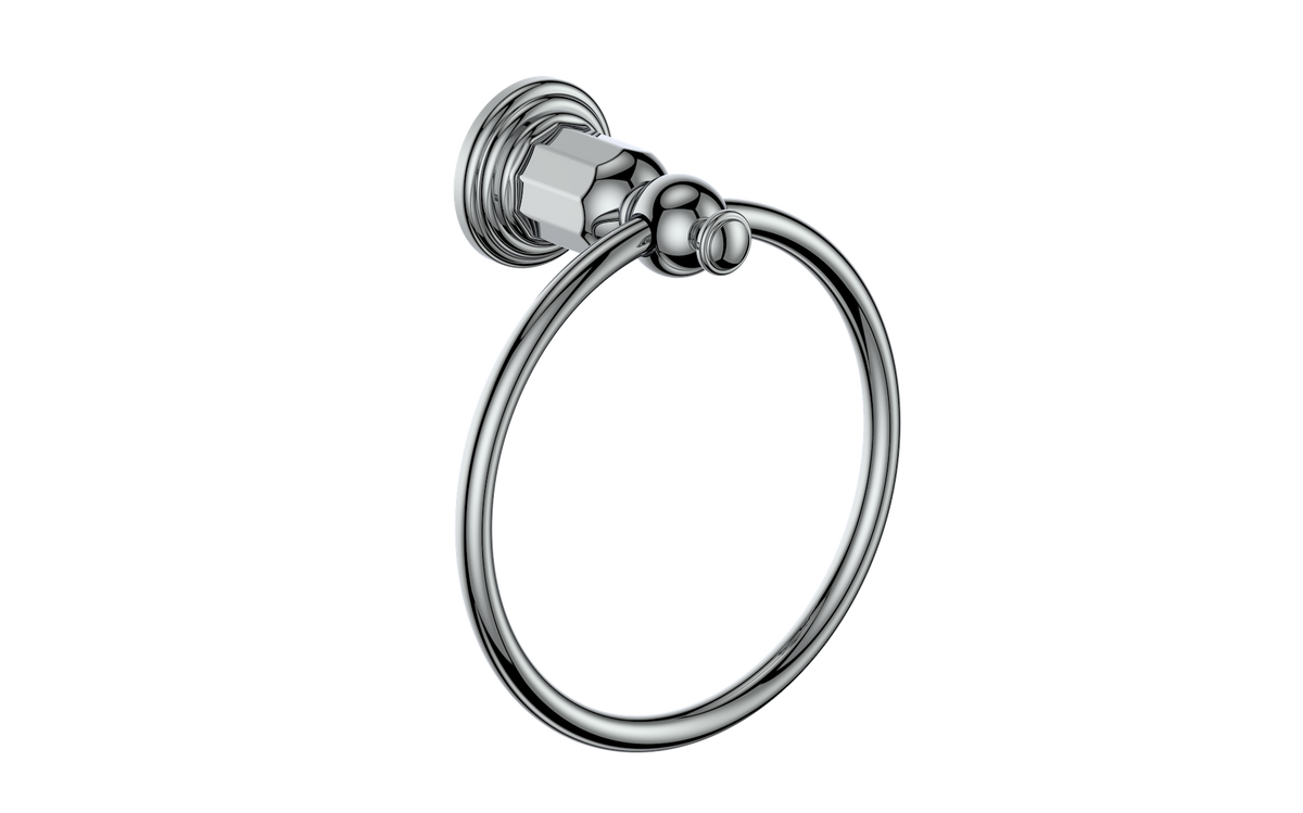 Vogt Carinthia Towel Ring - Chrome