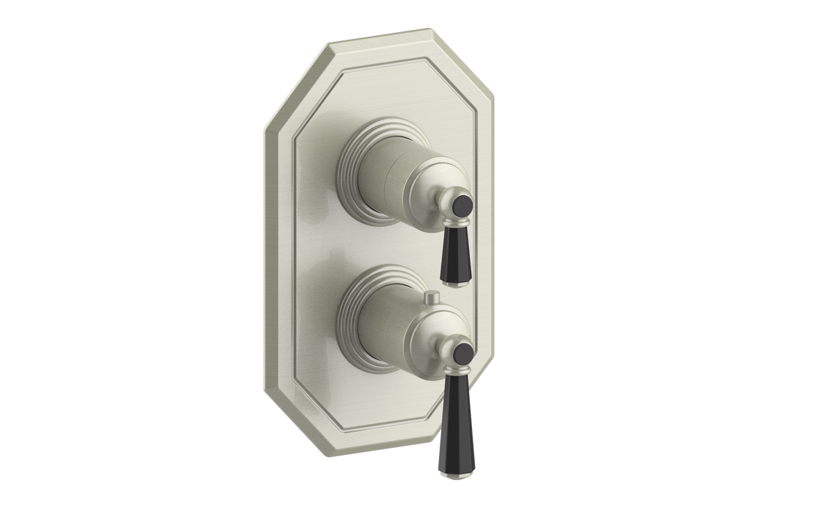 Vogt Carinthia Trim for 2-Way TH Valve - Octagonal Handle (C2) / Brushed Nickel/Matte Black