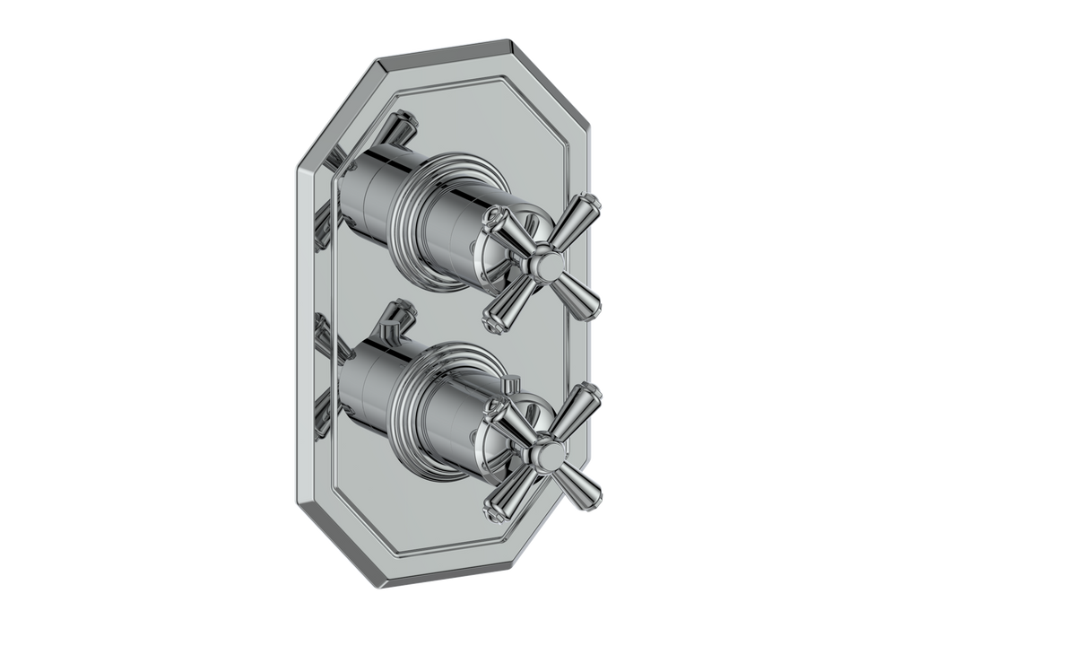 Vogt Carinthia Trim for 2-Way TH Valve - Cross Handle (C3) / Chrome