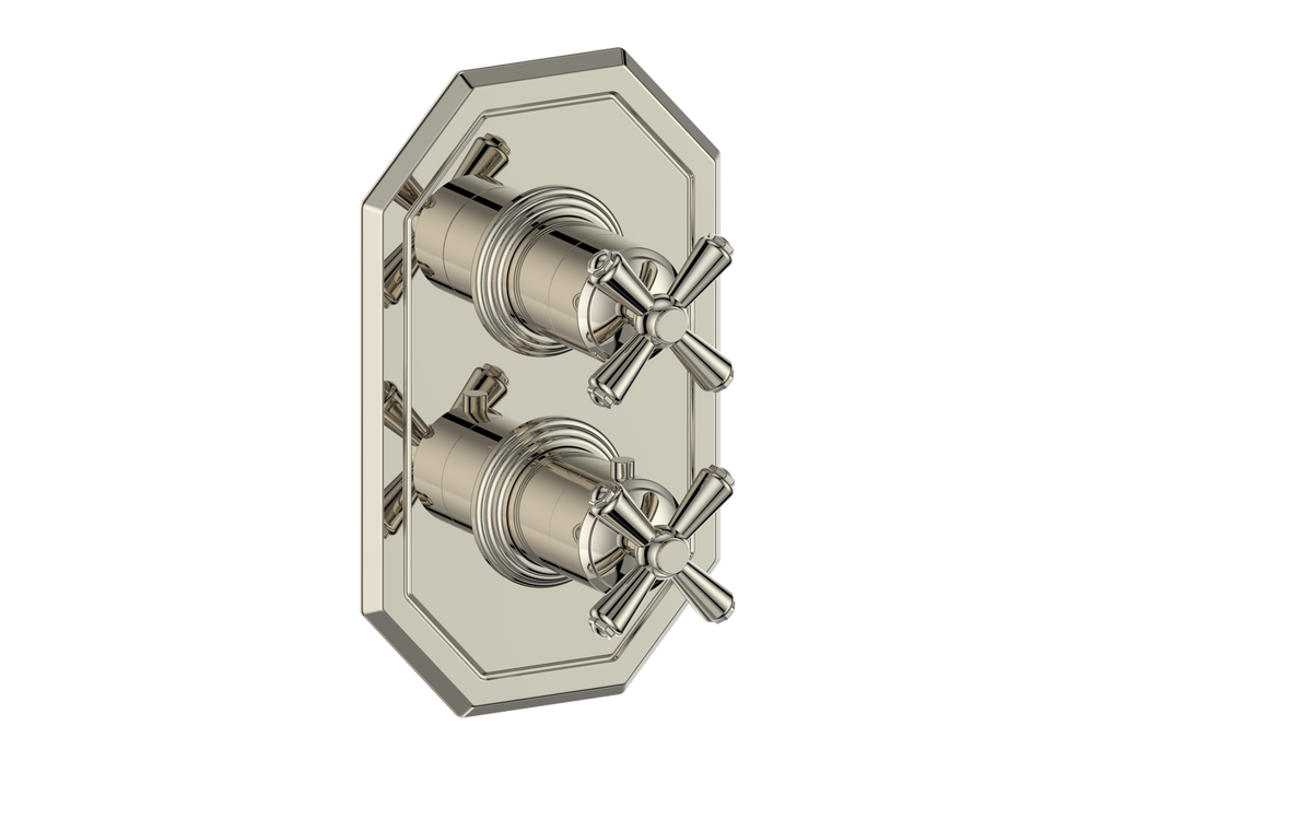 Vogt Carinthia Trim for 2-Way TH Valve - Cross Handle (C3) / Polished Nickel