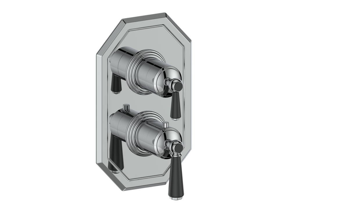 Vogt Carinthia Trim for 2-Way TH Valve - Lever Handle (C1) / Chrome/Matte Black