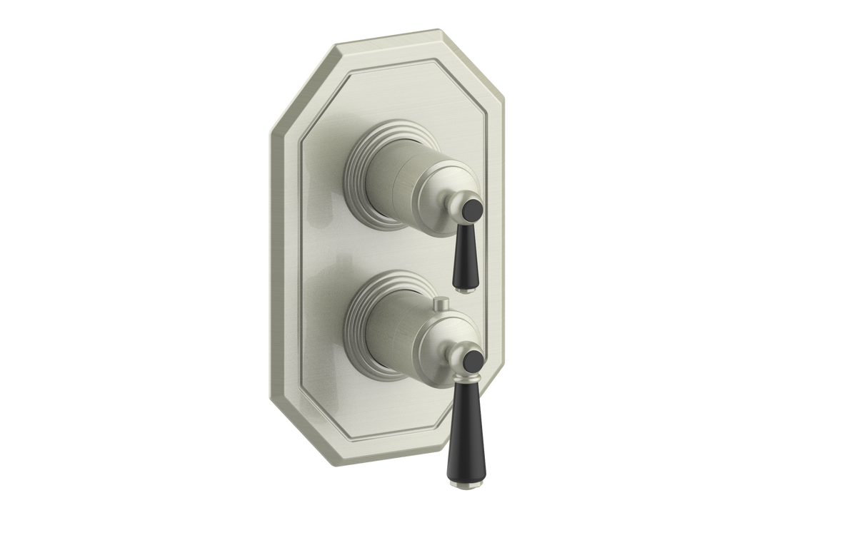 Vogt Carinthia Trim for 2-Way TH Valve - Lever Handle (C1) / Brushed Nickel/Matte Black