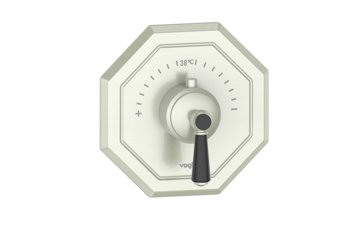 Vogt Carinthia Trim for 3/4" High-Flow TH Valve - Lever Handle (C1) / Brushed Nickel/Matte Black