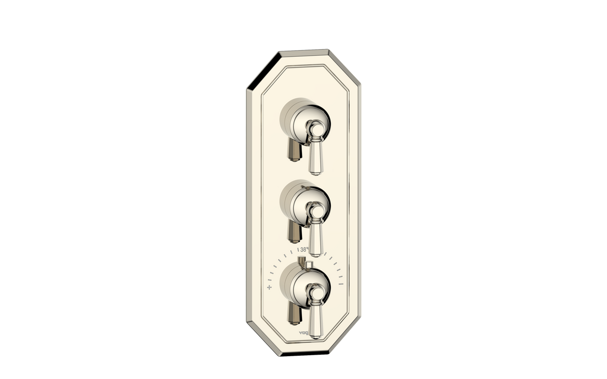 Vogt Carinthia Trim for 3/4" High-Flow TH Valve with 2 Stops - Octagonal Handle (C2) / Polished Nickel