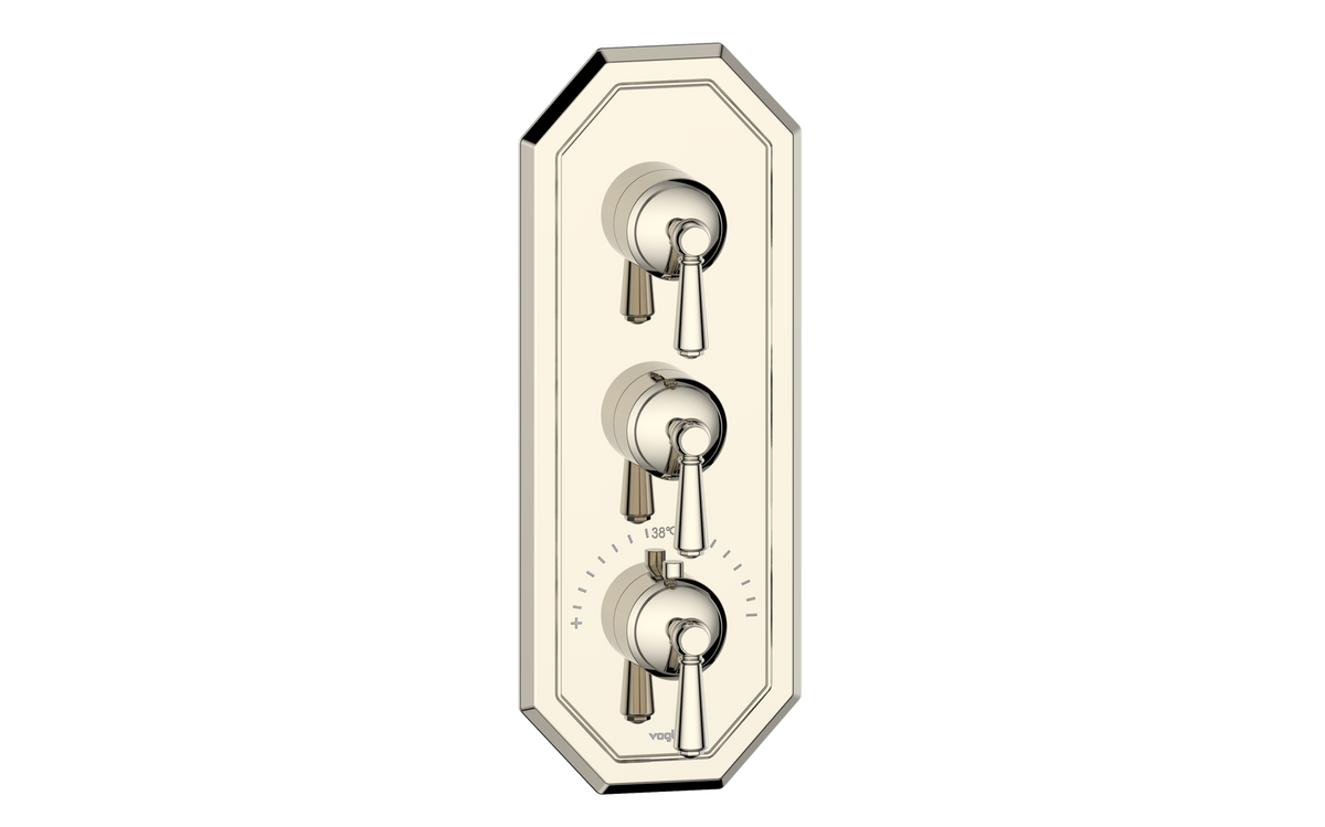 Vogt Carinthia Trim for 3/4" High-Flow TH Valve with 2 Stops - Lever Handle (C1) / Polished Nickel