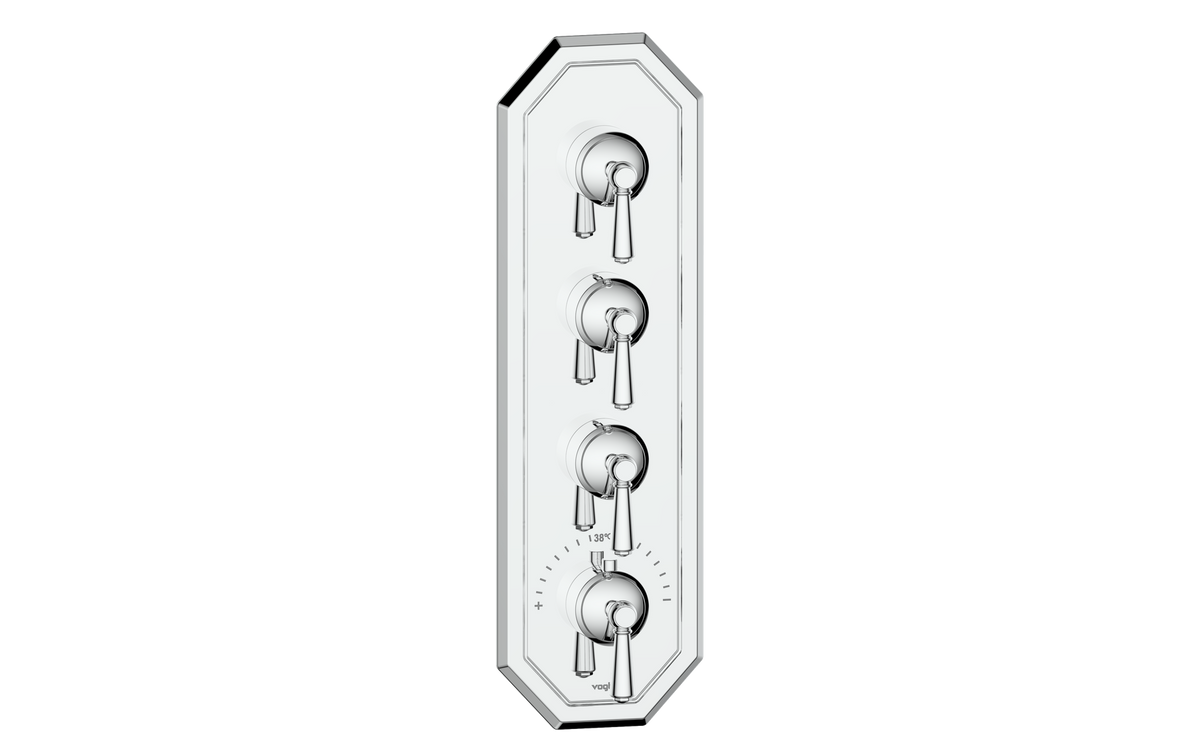 Vogt Carinthia Trim for 3/4" High-Flow TH Valve with 3 Stops - Lever Handle (C1) / Chrome