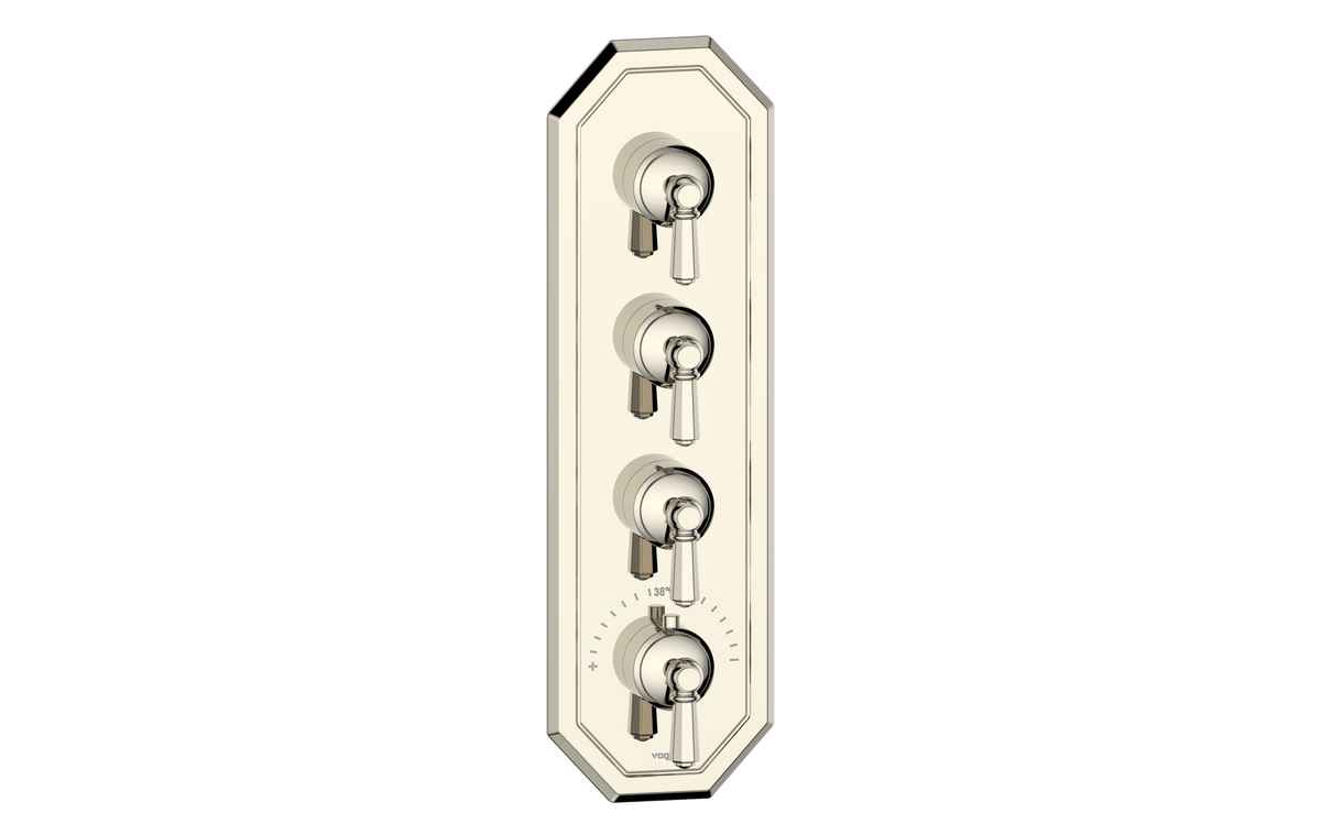 Vogt Carinthia Trim for 3/4" High-Flow TH Valve with 3 Stops - Octagonal Handle (C2) / Polished Nickel