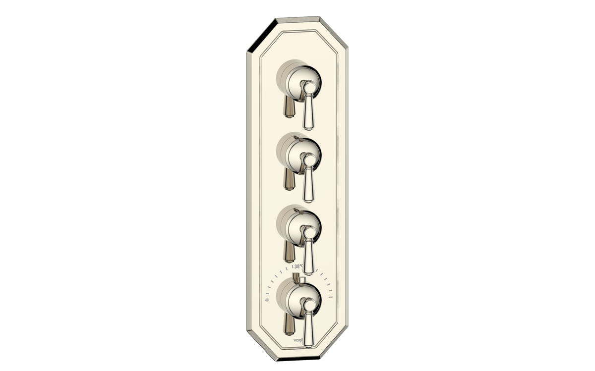 Vogt Carinthia Trim for 3/4" High-Flow TH Valve with 3 Stops - Lever Handle (C1) / Polished Nickel
