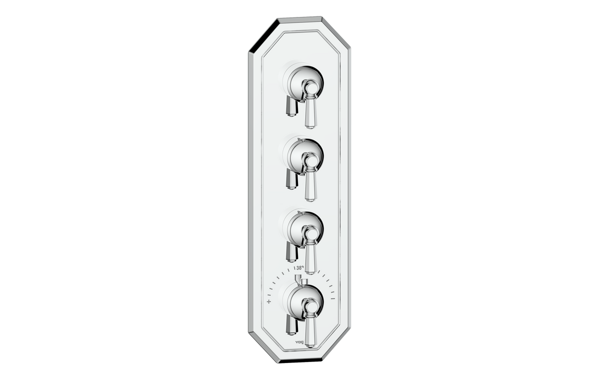 Vogt Carinthia Trim for 3/4" High-Flow TH Valve with 3 Stops - Octagonal Handle (C2) / Chrome