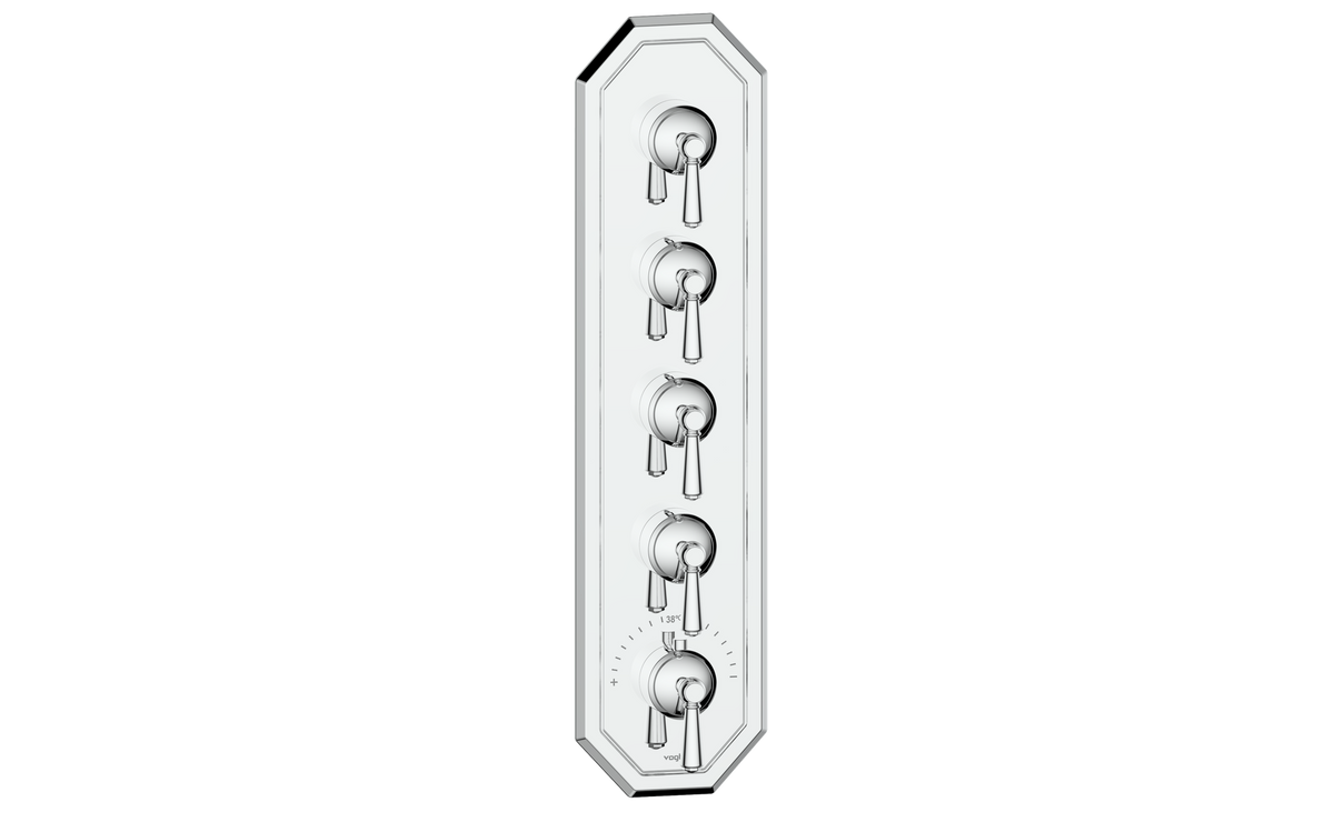 Vogt Carinthia Trim for 3/4" High-Flow TH Valve with 4 Stops - Lever Handle (C1) / Chrome
