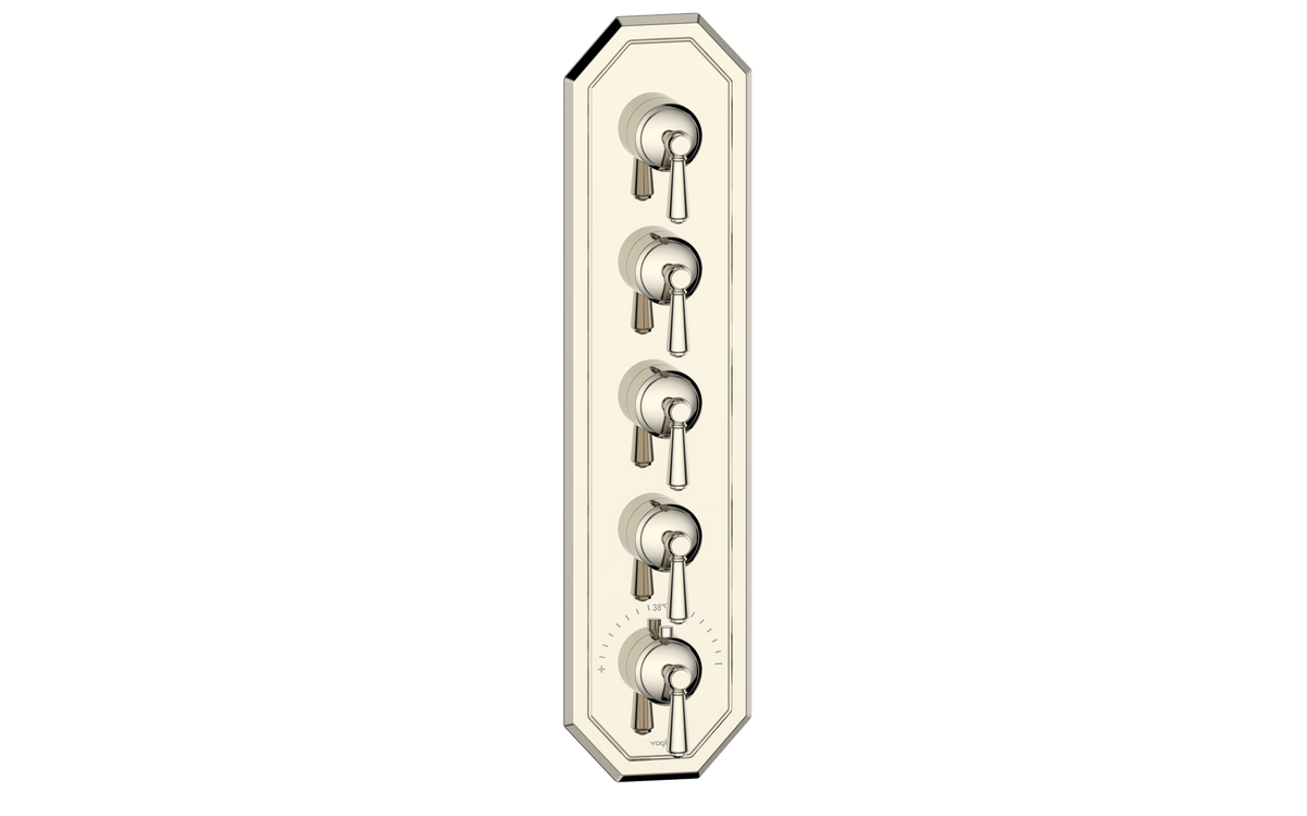 Vogt Carinthia Trim for 3/4" High-Flow TH Valve with 4 Stops - Lever Handle (C1) / Polished Nickel