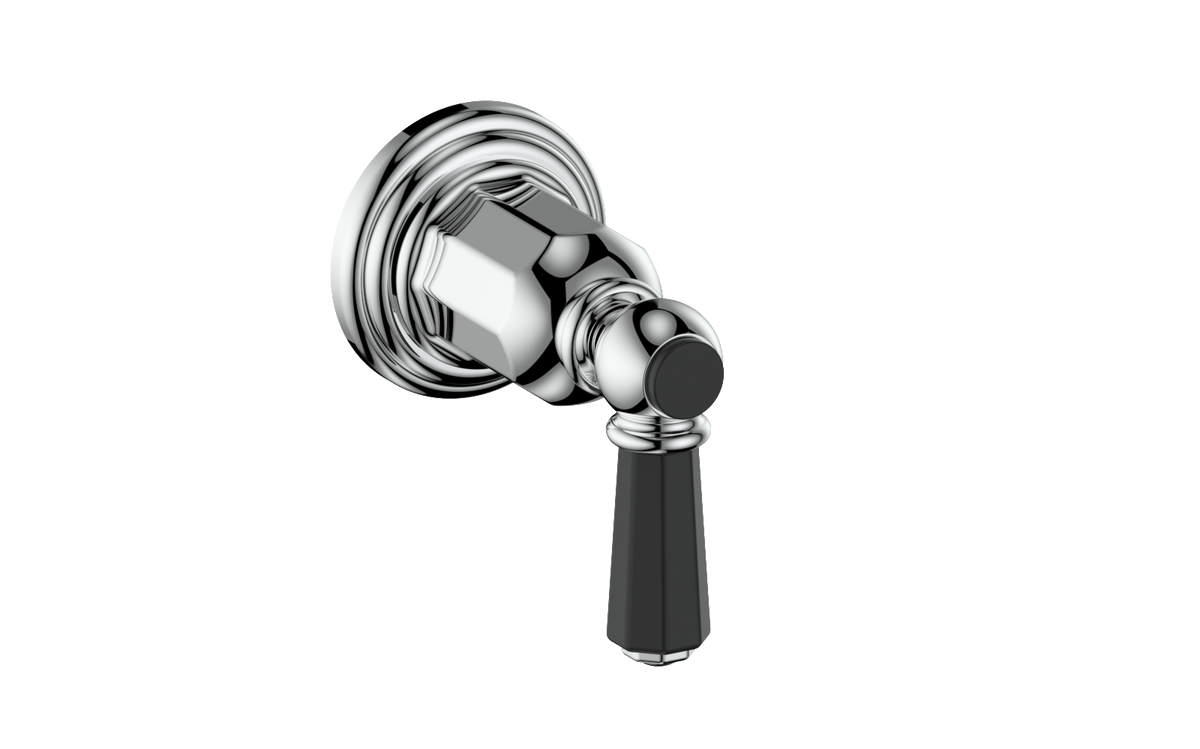 Vogt Carinthia Trim for 3/4" Volume Control - Octagonal Handle (C2) / Chrome/Matte Black