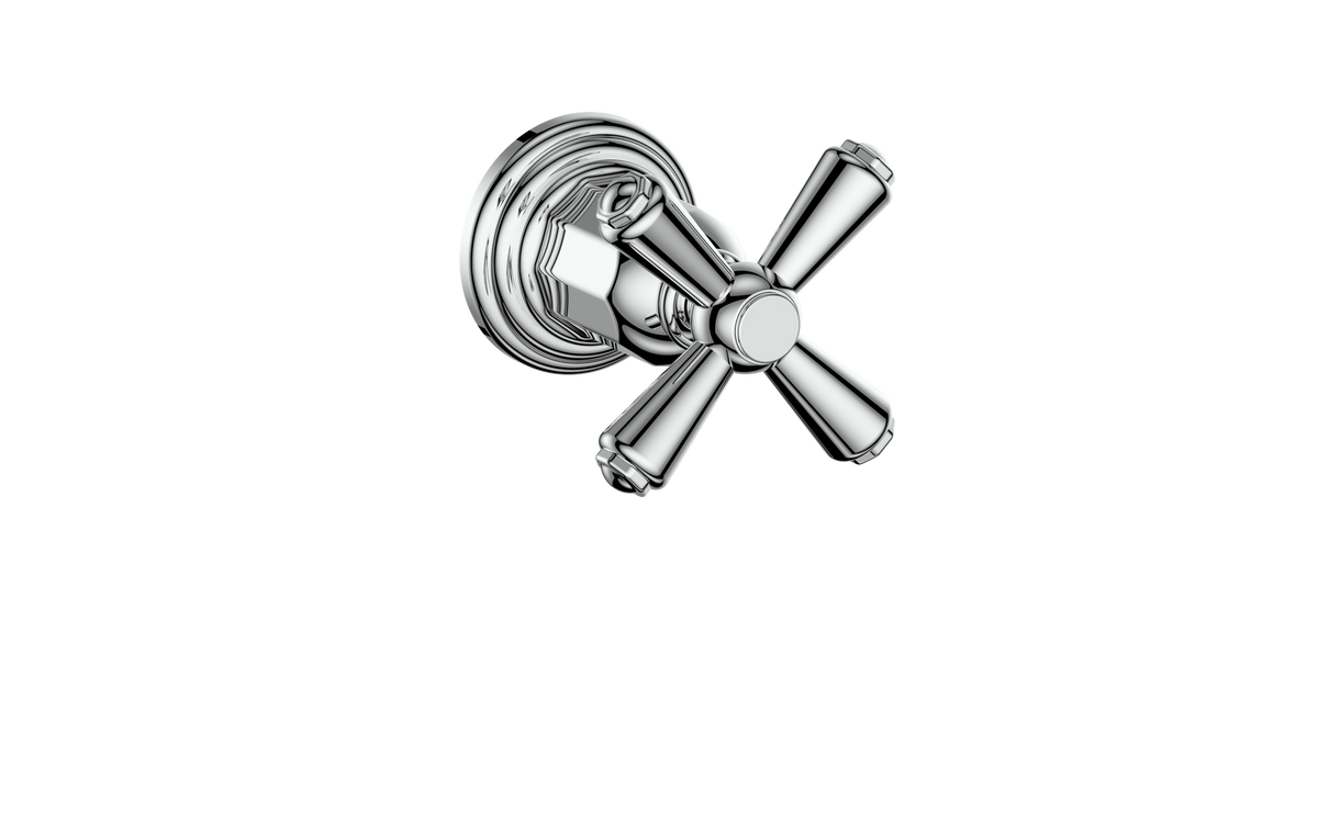 Vogt Carinthia Trim for 3/4" Volume Control - Cross Handle (C3) / Chrome