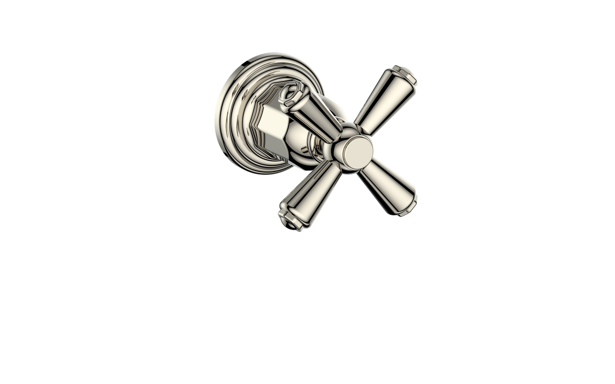 Vogt Carinthia Trim for 3/4" Volume Control - Cross Handle (C3) / Polished Nickel