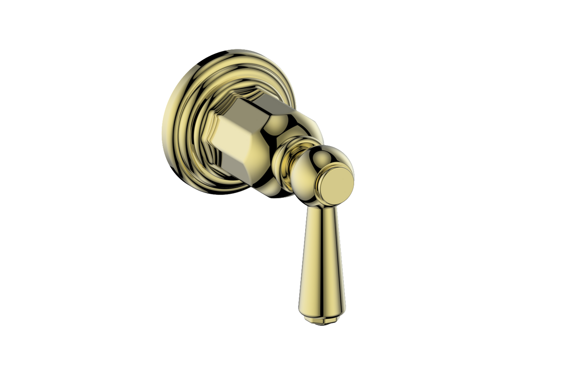 Vogt Carinthia Trim for 3/4" Volume Control - Lever Handle (C1) / Brushed Gold