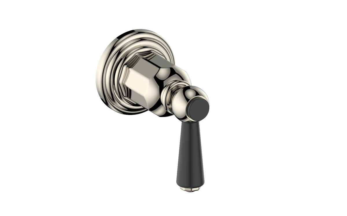 Vogt Carinthia Trim for 3/4" Volume Control - Lever Handle (C1) / Polished Nickel/Matte Black