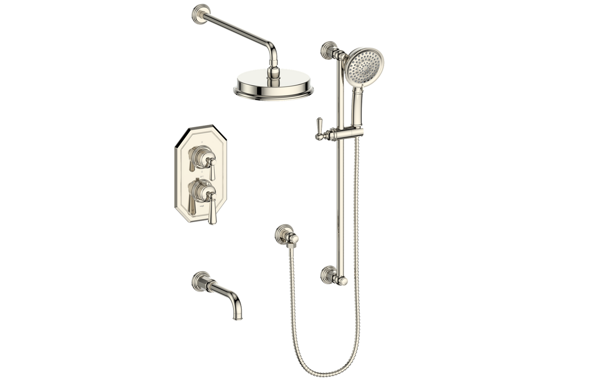 Vogt Carinthia Trim for 3-Way TH Shower Kit - Lever Handle (C1) / Polished Nickel
