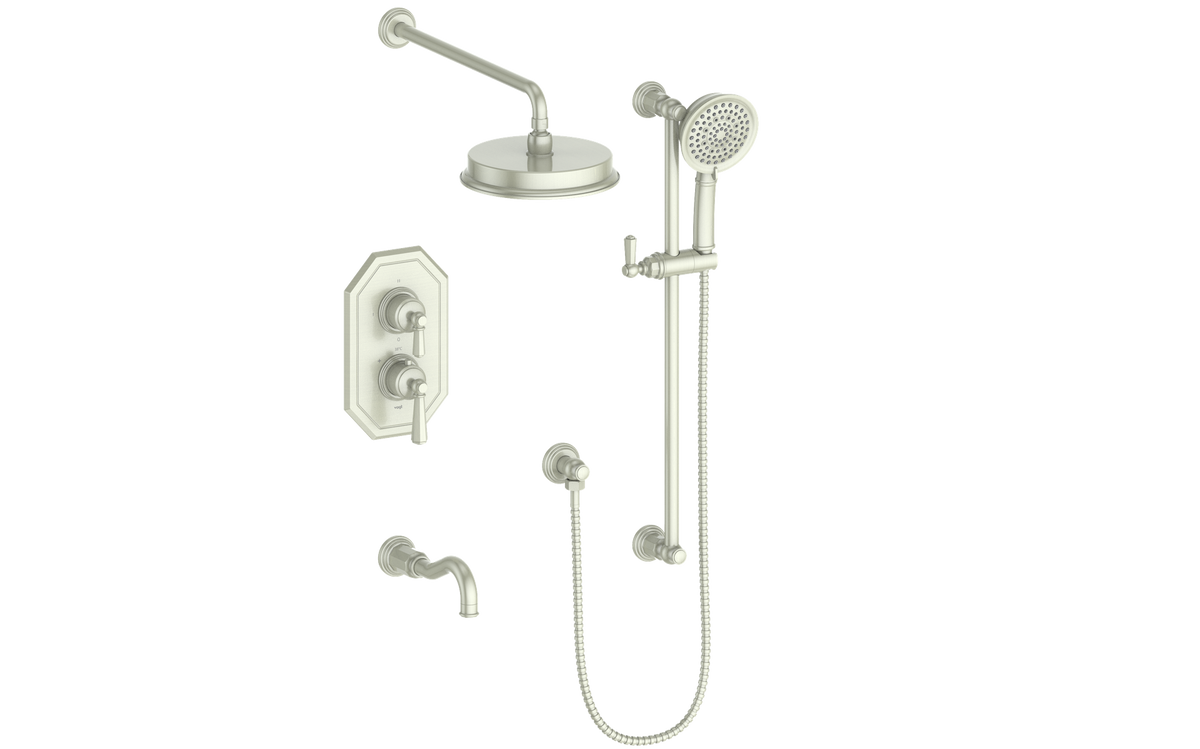 Vogt Carinthia Trim for 3-Way TH Shower Kit - Octagonal Handle (C2) / Brushed Nickel