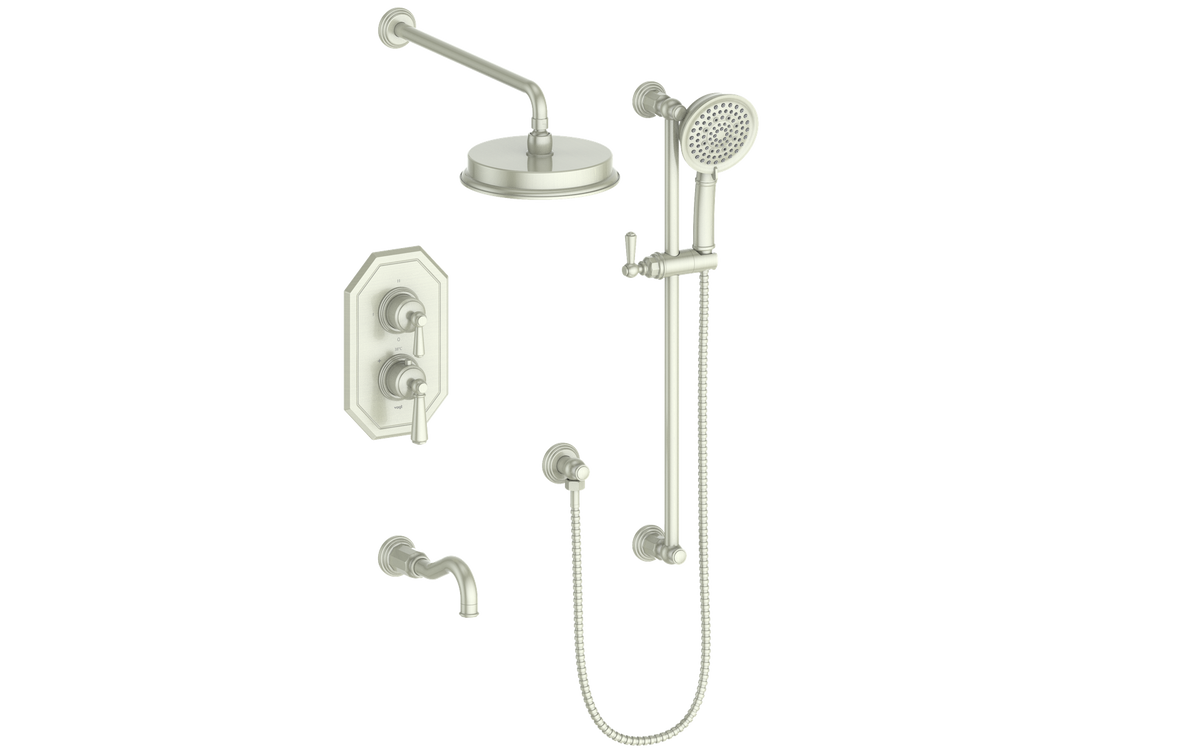 Vogt Carinthia Trim for 3-Way TH Shower Kit - Lever Handle (C1) / Brushed Nickel