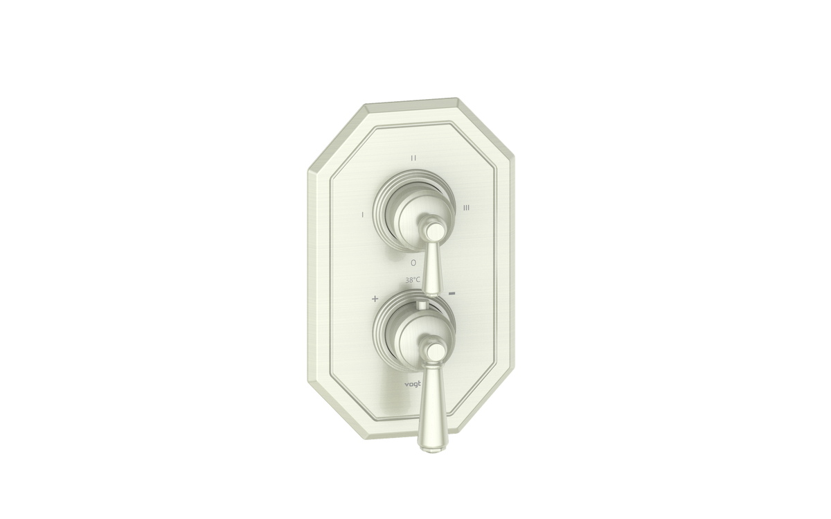 Vogt Carinthia Trim for 3-Way TH Valve - Lever Handle (C1) / Brushed Nickel