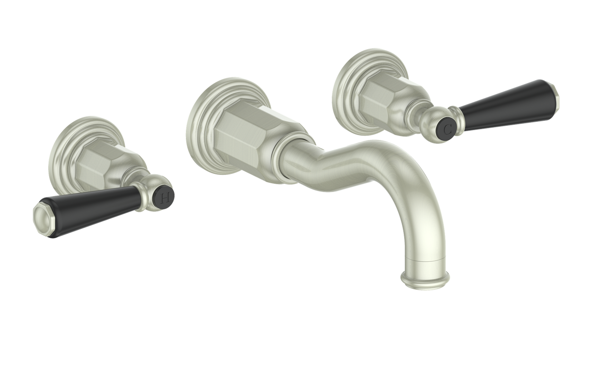 Vogt Carinthia Trim for 8" C.C. Wall Mount Lavatory Faucet - Lever Handle (C1) / Brushed Nickel/Matte Black