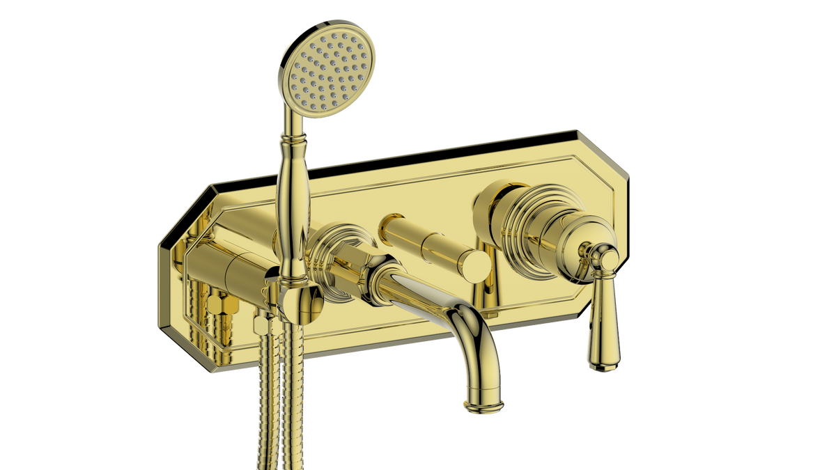 Vogt Carinthia Trim for Wall Mount Tub Filler - Lever Handle (C1) / Brushed Gold