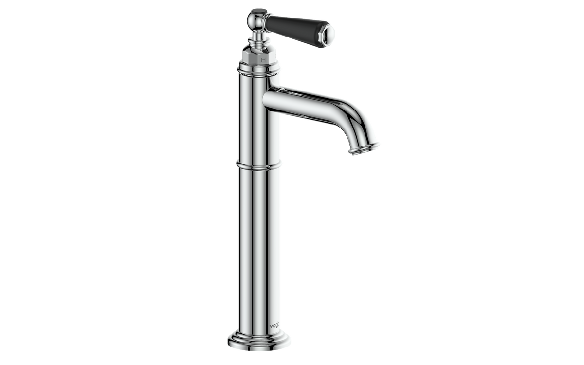 Vogt Carinthia Vessel Sink Lavatory Faucet - Lever Handle (C1) / Chrome/Matte Black