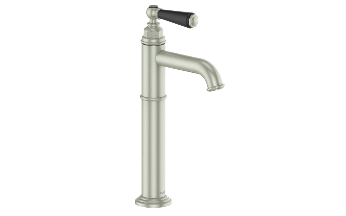 Vogt Carinthia Vessel Sink Lavatory Faucet - Lever Handle (C1) / Brushed Nickel/Matte Black