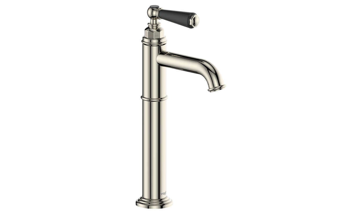 Vogt Carinthia Vessel Sink Lavatory Faucet - Lever Handle (C1) / Polished Nickel/Matte Black