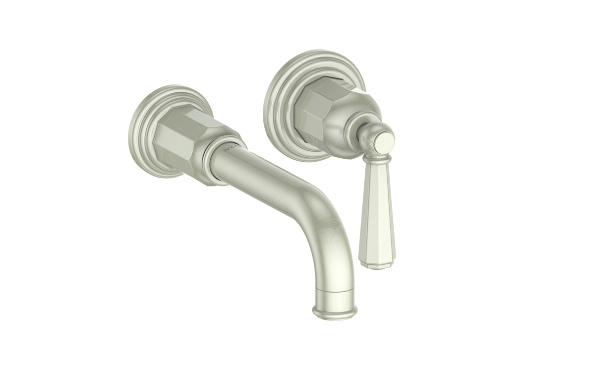 Vogt Carinthia Wall Mount Lavatory Faucet - Octagonal Handle (C2) / Brushed Nickel