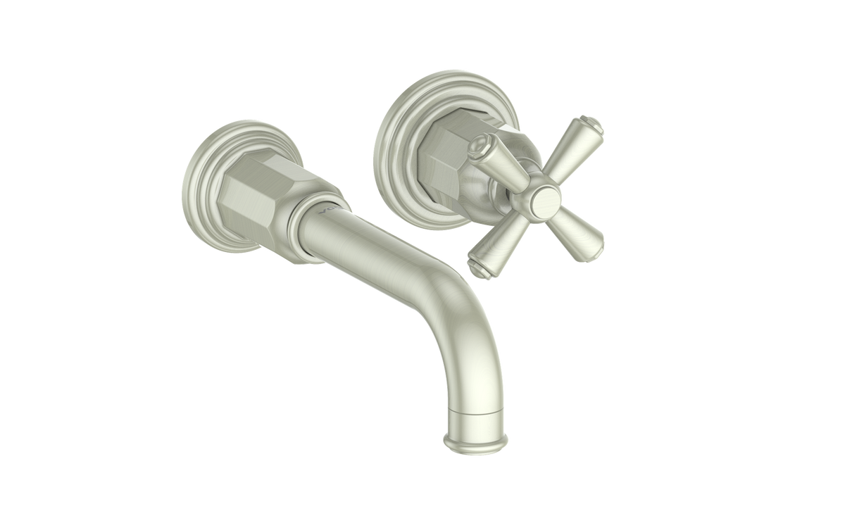 Vogt Carinthia Wall Mount Lavatory Faucet - Cross Handle (C3) / Brushed Nickel