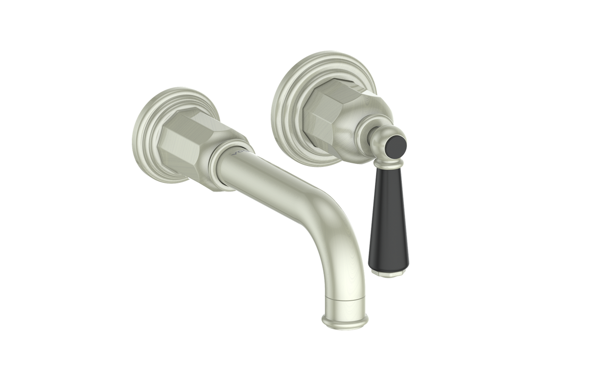 Vogt Carinthia Wall Mount Lavatory Faucet - Lever Handle (C1) / Brushed Nickel/Matte Black