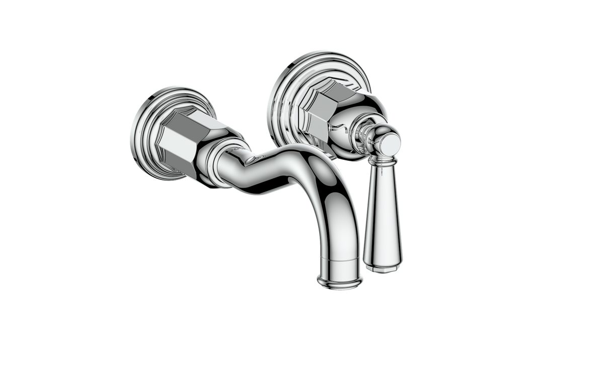 Vogt Carinthia Wall Mount Lavatory Faucet - Lever Handle (C1) / Chrome