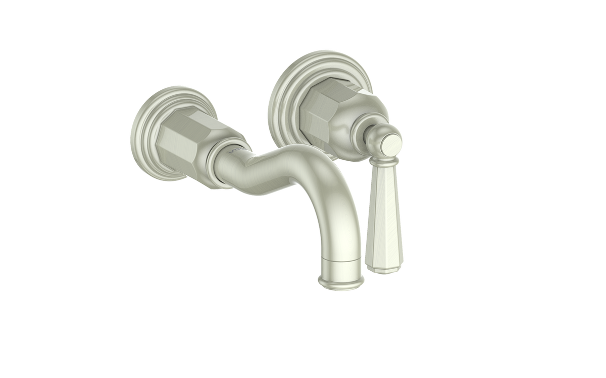 Vogt Carinthia Wall Mount Lavatory Faucet - Octagonal Handle (C2) / Brushed Nickel