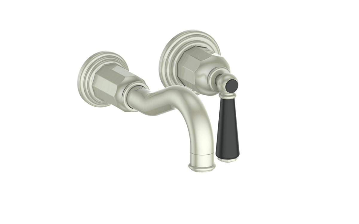 Vogt Carinthia Wall Mount Lavatory Faucet - Lever Handle (C1) / Brushed Nickel/Matte Black